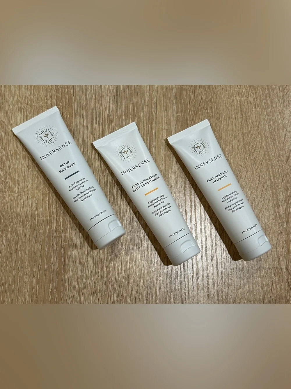 Innersense Travel Hair Care Trio - White Tubes